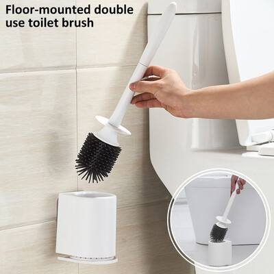 

Toilet Brush Floor-standing Wall-mounted Base Cleaning Brush for Toilet WC Bathroom Accessories Set