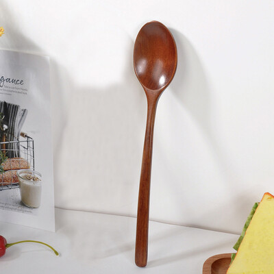 

Siaonvr Wooden Spoon Fork Bamboo Kitchen Cooking Utensil Tools Soup-Teaspoon Tableware