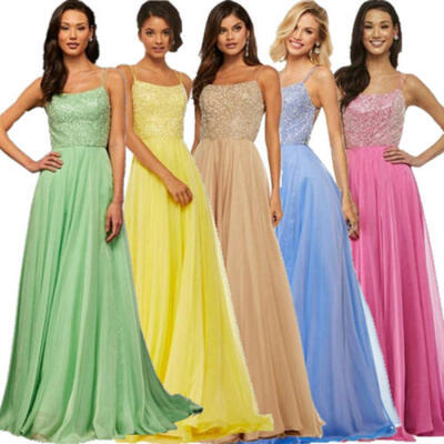 

Womens Bridesmaid Prom Ball Gown Formal Evening Party Cocktail Maxi Dress New