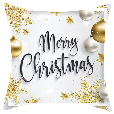 

Siaonvr Merry Christmas Short Plush Pillowcase Sofa Pad Set Home Decoration 18x18 Inch