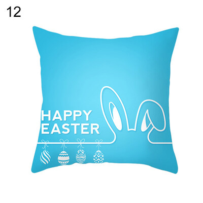 

Colorful Easter Rabbit Egg Pillow Case Cushion Cover Bed Car Cafe Office Decor