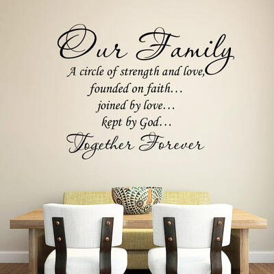 

Our Family PVC Removable Room Decal Art DIY Wall Sticker Home Decor