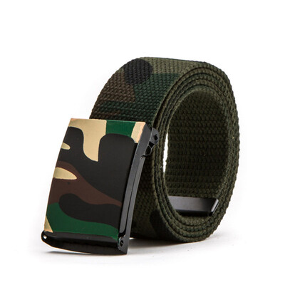 

New Camouflage printing Hip-hop graffiti Korean version of the trend Casual belts Male&female couple canvas belt 110 cm