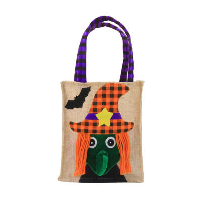 

Halloween Linen Candy Handbags Kids Non Woven Fabric Party Gift Bucket Bags