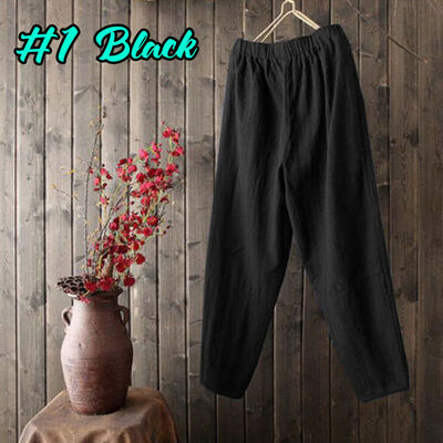 

Mens Linen Cotton Loose Pants Beach Drawstring Yoga Casual Long Slacks Trousers