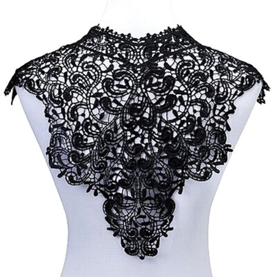 

1pc Hollow Embroidery Lace Ribbon African Lace Fabric Corsage Collar DIY Water-soluble Polyester Silk Sewing Patchwork