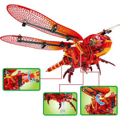 

Tailored Simulated Insect Bee Red Dragonfly Building Blocks Bricks Educational Toys