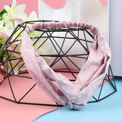 

Women Polka Dot Headband Girls Cross Knotted Elastic Fashion Hair Band
