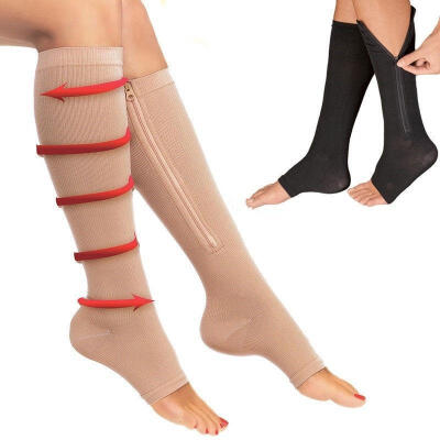 

1 pc Compression Socks Zip Sox Pressure Socks Stovepipe Socks Zipper Socks