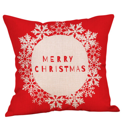 

〖Follure〗Cotton Linen Christmas Hidden Zipper Closure Pillow Case Throw Cushion Cover Hom