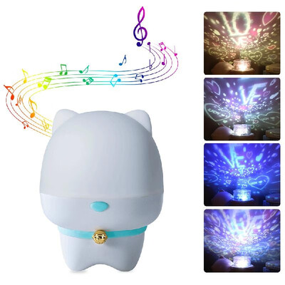 

LEDs Projector Night Light BT Speaker 360 Degree Rotation Star Sleeping Projection Lamp Brightness Adjustment Built-in 1200mAh Rec