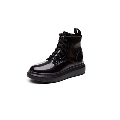

2019 autumn&winter new boots thick-soled boots in front of the Martin boots womens boots in the tube flat-bottomed womens boots