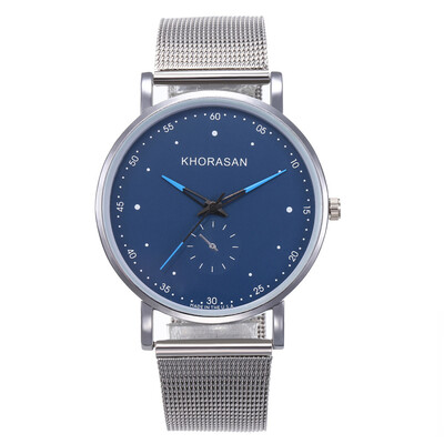 

Mens creative color pointer fashion watch fake single eye alloy mesh belt quartz watch mens section