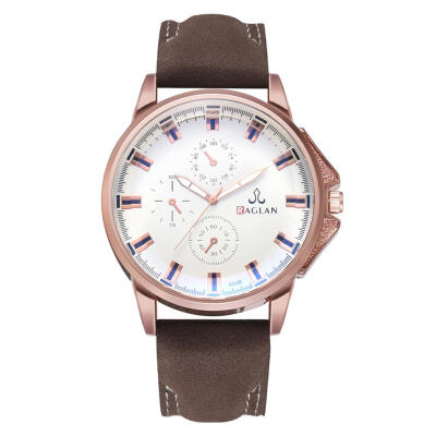 

Luxury Men Watch Casual Business Quartz Watches Mens PU Leather Wristwatch