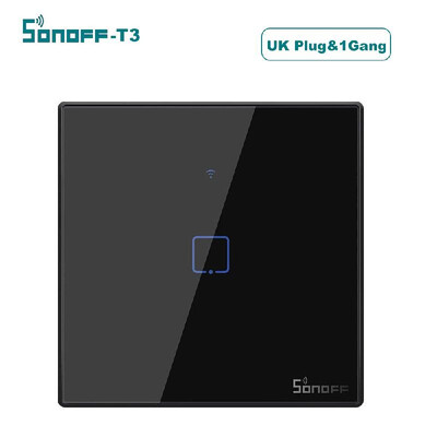 

SONOFF T3 Intelligent Switch EUUKUS AC 100-240V 123 Gang TX Series WIFI Wall Switch 433Mhz RF Remote Controlled Wifi Switch In