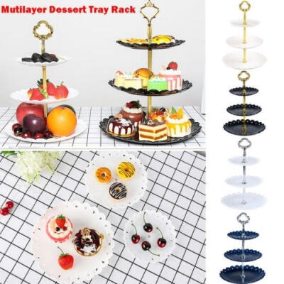 

Birthday Party 3-Tier Stand Three-layer Fruit Plate Cake Stand Dessert Vegetable Storage Rack