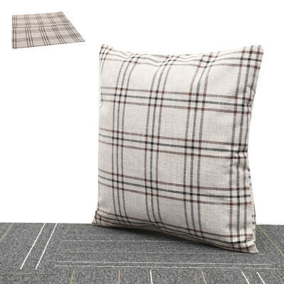 

Double-sided Printing Linen Decorative Pillows Case Checked Plaid Cushion Cover for Sofa Cojines Decorativos Para Sofa