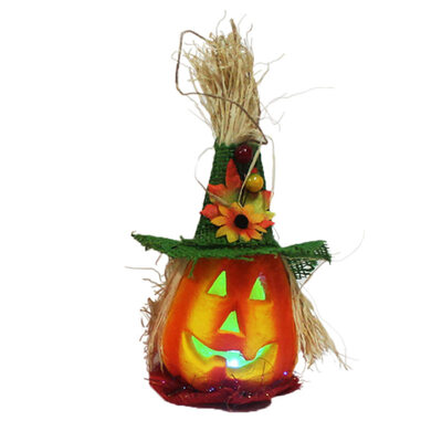 

Hollow Pumpkin with Hat LED Light Lamp Lantern Halloween Home Party Bar Decor