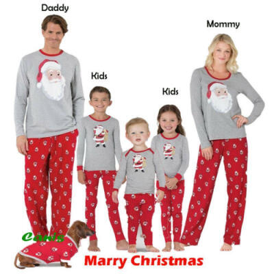 

Family Matching Kids Adults Christmas Pajamas PJs Sets Xmas Sleepwear Nightwear