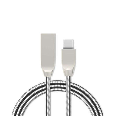 

Portable Zinc Alloy Spring Data Cable Practical No-winding Charging Line For Mobile Phone -lightning 1m
