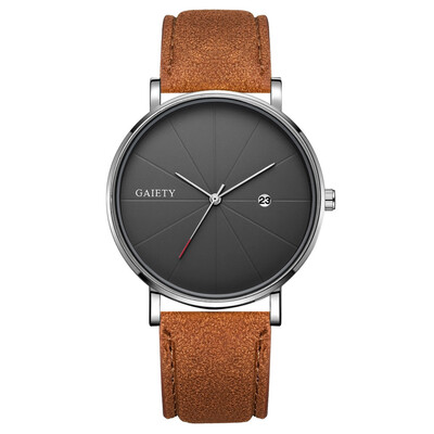 

Gobestart Fashion Simple Simple Casual Calendar Business Leather With Strap Mens Watch