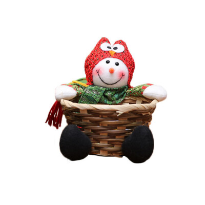 

Toponeto Christmas Candy Storage Basket Decoration Santa Claus Storage Basket Gift