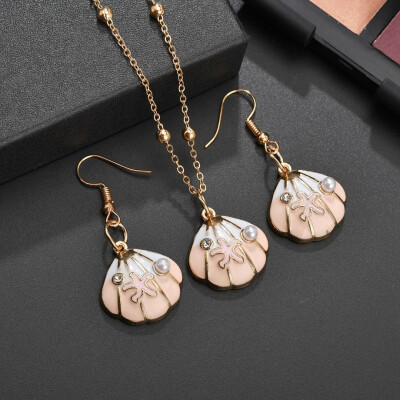 

Fashion Item Set Chain Creative LOVE Handmade Pearl Earrings Series Necklace Jewelry Beautiful Romantic Wedding Party Gift