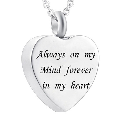 

Lettering Heart Memorial Keepsake Pendant Necklace Jewelry Commemorative Gift