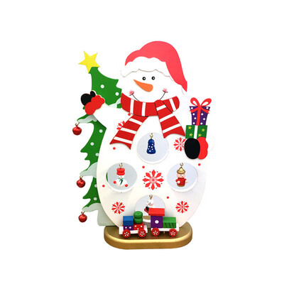 

Toponeto Christmas Wooden Tree Mini Christmas Tree Ornaments Desktop for Kids Gift Home