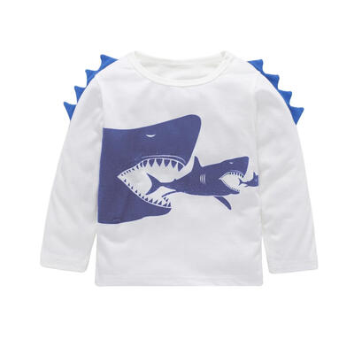 

Cute Boys Girls Kid O-Neck Cartoon Animal Print Cotton T-shirt Tops Clothes