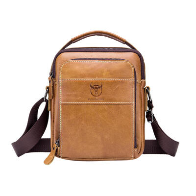 

BULLCAPTAIN Handbags Men Shoulder Packs Soft Genuine Leather Crossbody Bags