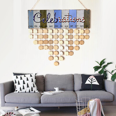 

Toponeto Family Birthday Board Plaque DIY Hanging Wooden Birthday Reminder Calendar A