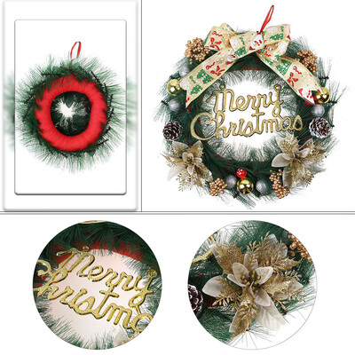 

Tailored Christmas Wreath Decor For Xmas Party Door Wall Hanging Garland Ornament 40CM