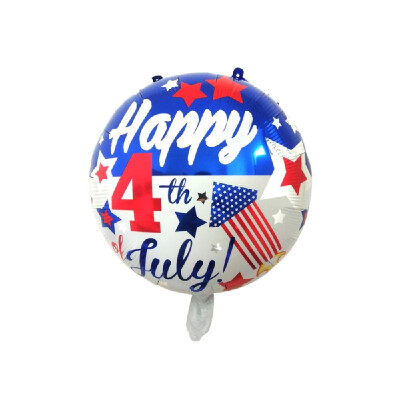 

Foil Balloon Round Star Flag Balls Balloons for Independent Day Party Decoration