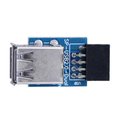 

Double Decker Type 9Pin USB 20 Female Pin Header to Dual USB20 Adapter