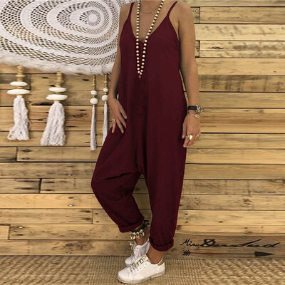 

Starmoon Women Sleeveless Jumpsuit Ladies Casual Loose Playsuit Long Trousers