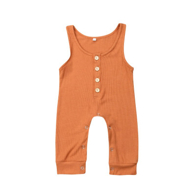 

Baby Boy Clothes Jumpsuit Outfit Cute Kids Newborn Girl Cotton Romper Solid Sleeveless Summer Casual Infant Clothes 0-18M