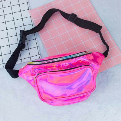 

Women Travel Waist Fanny Pack Money Belt Wallet Glitter Multicolor Bum Bag Pouch