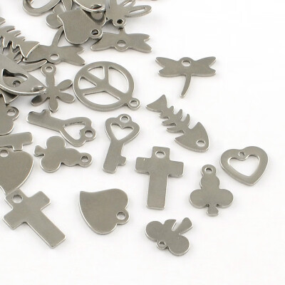 

Mixed Shapes 304 Stainless Steel Pendants Stainless Steel Color 1018x717x1mm Hole 12mm