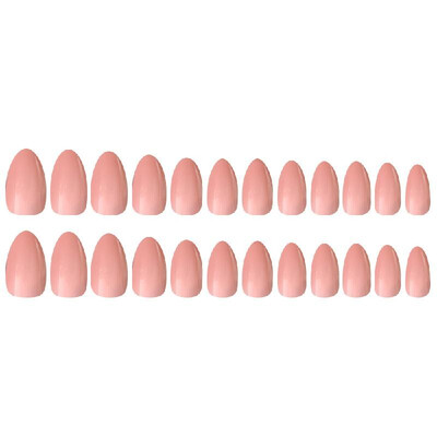 

Fake Nails Tips 24pcs 12 Different Size Natural Short False Nails Tips Full Cover Acrylic Artificial Nails for Nail Salons & DIY N