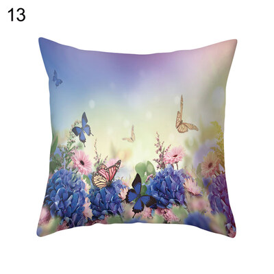 

Flower Butterfly Pillow Case Cushion Cover Sofa Bed Car Cafe Office Decoration