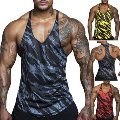 

Mens Slim Muscle Tank Top T-Shirt Casual Ribbed Sleeveless Gym Fashion A-Shirt