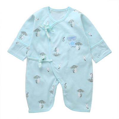 

Newborn Baby Soft Underwear Cartoon Bear Jumpsuit Long Sleeve Rompers