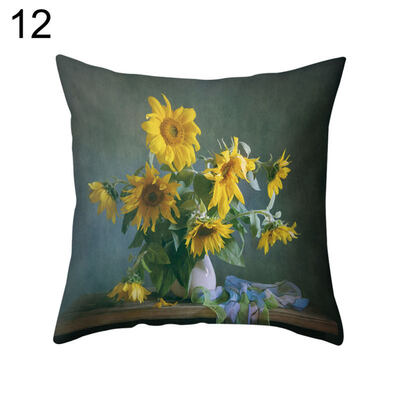 

Flower Vase Throw Pillow Case Cushion Cover Sofa Bedroom Car Cafe Office Decor