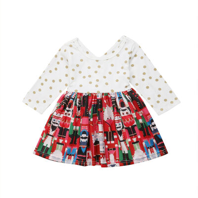 

Christmas Infant Kids Baby Girls Festival Xmas Party Dress Dresses Clothes Xmas