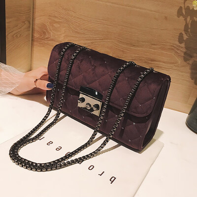 

Autumn&winter new bag girl 2019 new fashion Korean version of the fashion high-level feeling chain bar small square bag one sh