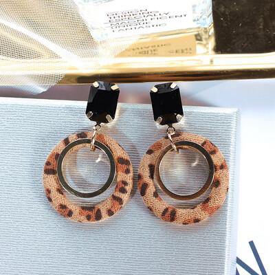 

Aretes de mujer modernos 2018 fashion leopard earrings holiday wind earrings temperament gift statement earrings for women
