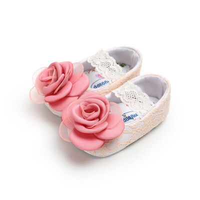 

Baby Girl Shoes Riband Lace Floral Up PU Leather Princess Baby Shoes First Walkers Newborn Moccasins For Girls 0-18M