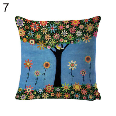 

Branch Bird Linen Throw Pillow Case Protector Cushion Cover Sofa Home Decor