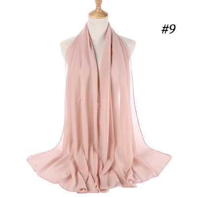 

Monochrome ethnic pearl chiffon bubble towel headband selling high quality Muslim women hijab scarf